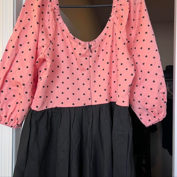 Vixen by Micheline Pitt Daydream Swing Dress in Peach, Size 2X GUC with belt - Picture 6 of 9